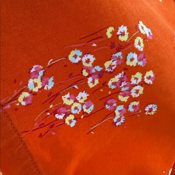 Bundle 5 items @ 10$, pay only 30$ - 2 items free!  Orange Floral Twill Shorts - Picture 12 of 12